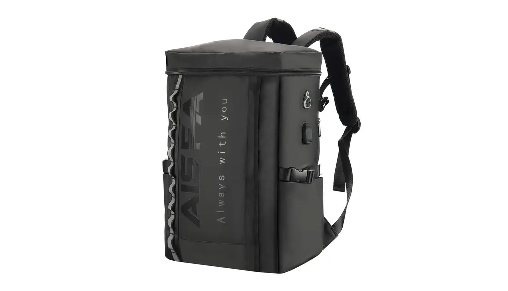 [AISFA] リュック メンズ リュックサック スクエア バックパック 防水17インチ PC ビジネス ラップトップバック USB充電ポート付き 30L アウトドア旅行防災 通勤 靴/弁当収納