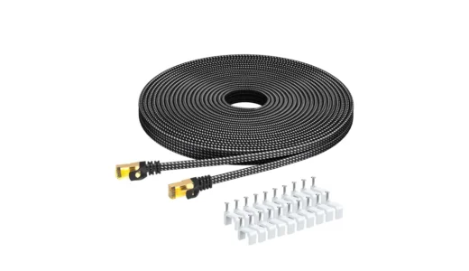 床に流しても気にならない｜BUSOHE LANケーブル10M Cat8 フラット編みで通信も気持ちも安定した話