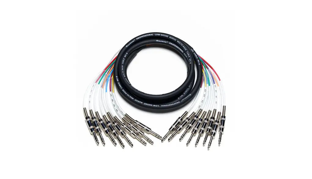 Cliche 3m 両側ステレオフォン マルチスネークケーブル 8ch TRS-TRS Snake Cable