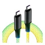 【夜の充電が楽しくなる】Cninyck 光るUSB Type-C充電ケーブル 60W PD対応｜置き場所で迷わないって、こんなに快適