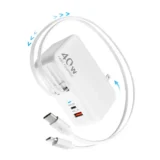 【充電ストレス、これで終わり】COCIVIVRE 4in1 巻き取り式充電器｜1台で4役、デスクも旅先も整う