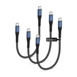 USB C to C ケーブル 短い15cm×3本｜COOLSELLのシリコン急速充電ケーブルで、持ち歩き充電が静かに快適になる