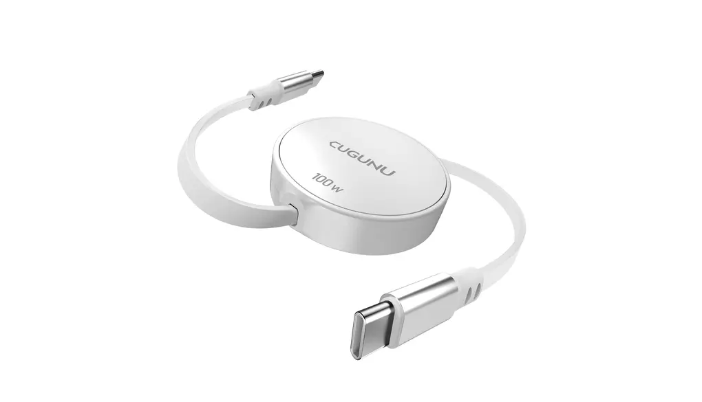 【100cm 多段調整】usb c ケーブル 巻き取り式 100W まきとり充電ケーブル c PD 高速データ転送 E-Marker 軽い 両引き 持ち運び便利 部屋収納 iphone17/16/15/シリーズ スマホ/PC/タブレットなどType-C対応