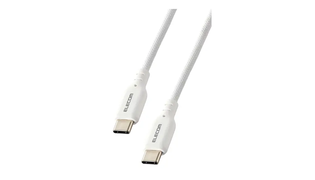エレコム USB Type-C & Type-C ケーブル 1m PD対応 60W 断線しにくい シリコン ホワイト 【iPhone 16 シリーズ 対応検証済】 MPA-CCSSM10WH