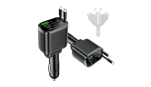 車内のごちゃつき、これで終わり。figifidia 巻き取り式カーチャージャー 5in1｜5台同時充電でドライブが快適になる話