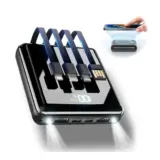 【ケーブル迷子、もう卒業】FleekFit 20800mAh ケーブル内蔵モバイルバッテリー｜軽いのに全部これ一つで済む安心感