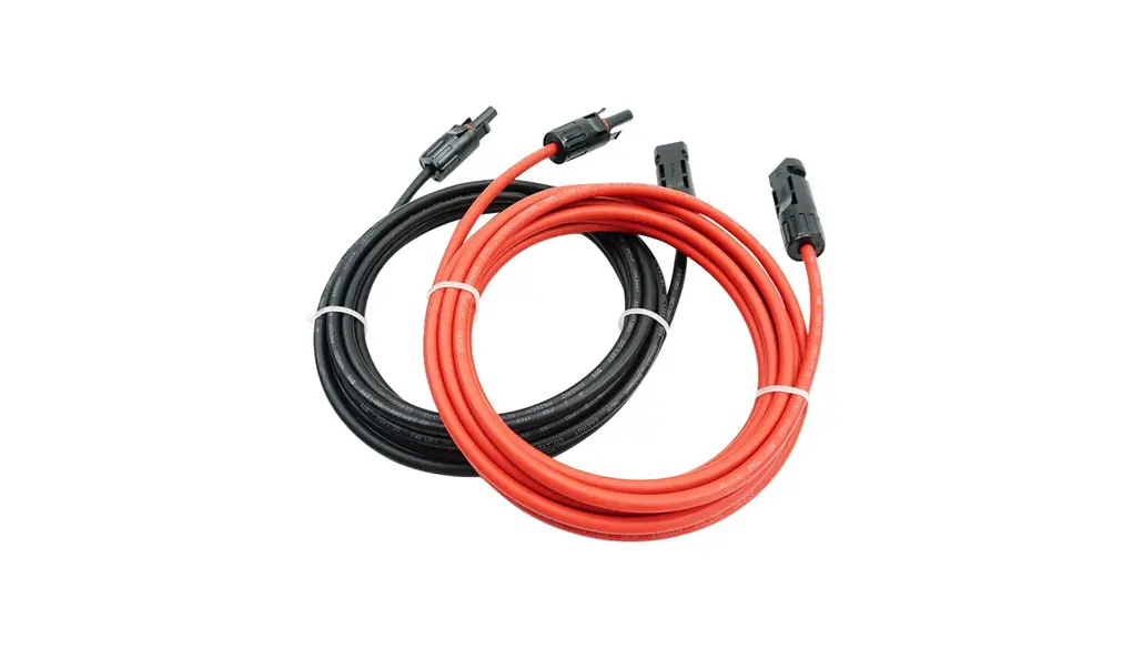IKEMI ソーラーパネル ケーブル mc4 延長ケーブル ソーラーケーブル ソーラーパネル延長ケーブル 5m MC4型コネクター付延長線 4sq 両端加工 太陽光発電用機器 2本/組 赤 黒