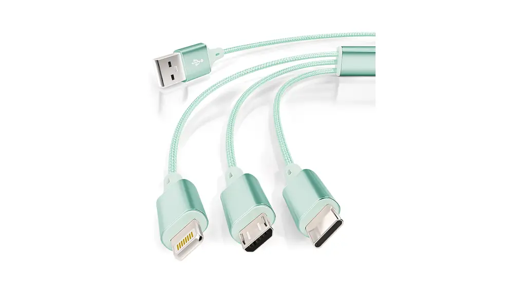 inklink公式 選べる3タイプ 9カラー コンパクトヘッド 3in1 充電ケーブル 急速 1.2m 充電コード 3 in 1 超高耐久 USB-C Type-C MicroUSB ライトニング 3台同時充電 iPhone Android タイプC 各種対応【日本ブランド・日本メーカー】 (L-C-Mタイプ, くすみグリーン, 1.2m)