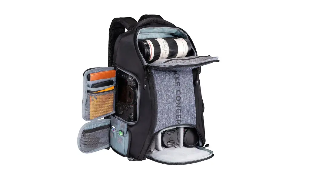 K＆F Concept カメラバック カメラリュック リュックサック バックパック 大容量 2気室 おしゃれ nikon canon Sigma Tamron sonyなどカメラ兼用 15.6インチPC/三脚付け可 軽量 一眼レフ 旅行/撮影/登り/アウトドア撮影に適用 一眼レフカメラバッグ