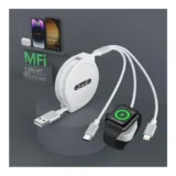 【2025新版】MTAKYI 3in1巻き取り式充電ケーブル｜バッグの中が一気に軽くなる、充電の新定番