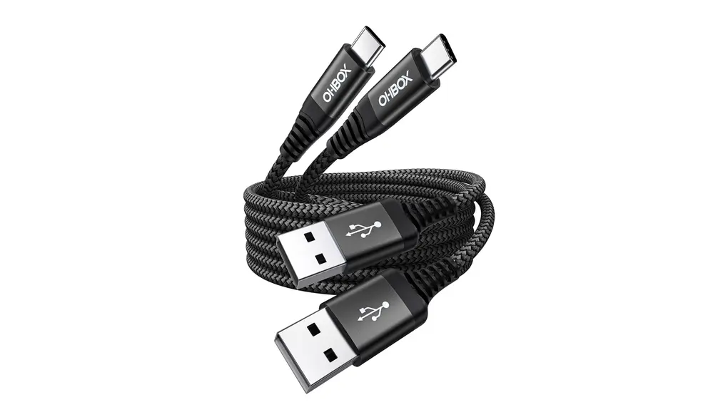 USB Type C ケーブル 1M 2本 PD対応 60W急速充電 USB A to USB C ケ ーブル ナイロン編み 3A急速充電 タイプC 充電 ケーブ ル iPhone 17/16/15/Pro Max/Plus, Samsung Galaxy S23,Type-c機種対応