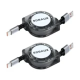 絡まないだけで、こんなに快適。SDBAUX 巻き取りUSB Type-Cケーブル【2本セット/1m】が日常にハマった理由