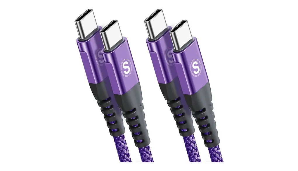 USB Type C ケーブル【1m+3m/2本セット PD対応 60W急速充電】Sweguard USB C & USB C ケーブル タイプc 充電 iPhone 17 16/iPhone15 Pro Max,iPad Pro/Air/mini6,MacBook,Samsung Galaxy S25/S24/S23/S22/S21/S20,Pixel等Type-c機種対応 (パープル)