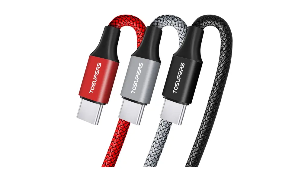 TOSUPRES USB C ケーブル【1m 3本セット】(USB-C & USB-A 2.0) Type C ケーブル 急速充電 QC3.0対応 タイプc ケーブル 充電コード 断線防止 高耐久ナイロン iPhone15シリーズ、Xperia、Galaxy、Switch、PS5コントローラー,その他Android USB-C機器対応