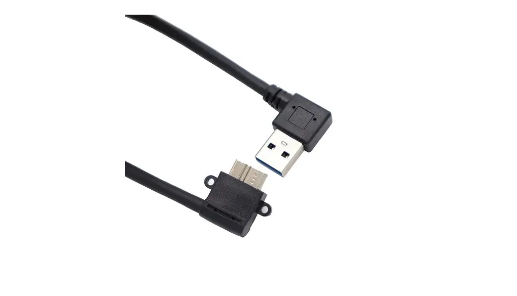 ViViSunUSB 3.0変換ケーブル L型 タイプA オス-マイクロタイプB オス A-MicroB スーパースピードデータ5Gbps転送•同期充電ケーブル (右Ｌ)