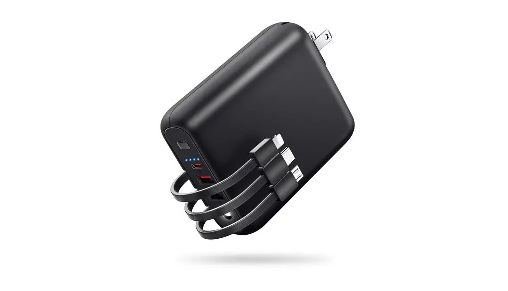 【2025業界新登場・15000mAh大容量】モバイルバッテリー 軽量 小型 バッテリー コンセント一体型 3本ケーブル内蔵 22.5W/PD20W 急速充電 Type C入出力ポート スマホ充電器 携帯充電器 2USBポート 6台同時充電 折りたたみ式プラグ ACアダプター iPhone/Android/iPadに適合する LEDライト付き PSE認証済 機内持込可能 (ブラック)