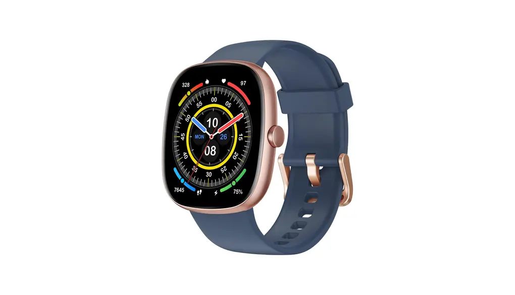 HUAKUA スマートウォッチ iPhone アンドロイド対応【新登場】Bluetooth通話機能付き Smart Watch 1.83インチ大画面 腕時計 100+運動モード 歩数計 着信通知 睡眠管理 天気予報 消費カロリー IP68防水 長持ちバッテリー 長座注意 スマート探す TELEC認証済み (ブルーゴールド)