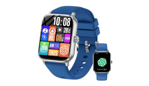 手元が秘書になる時代へ｜Rbbog スマートウォッチ ChatGPT搭載 1.85インチHD大画面モデル（07 blue）