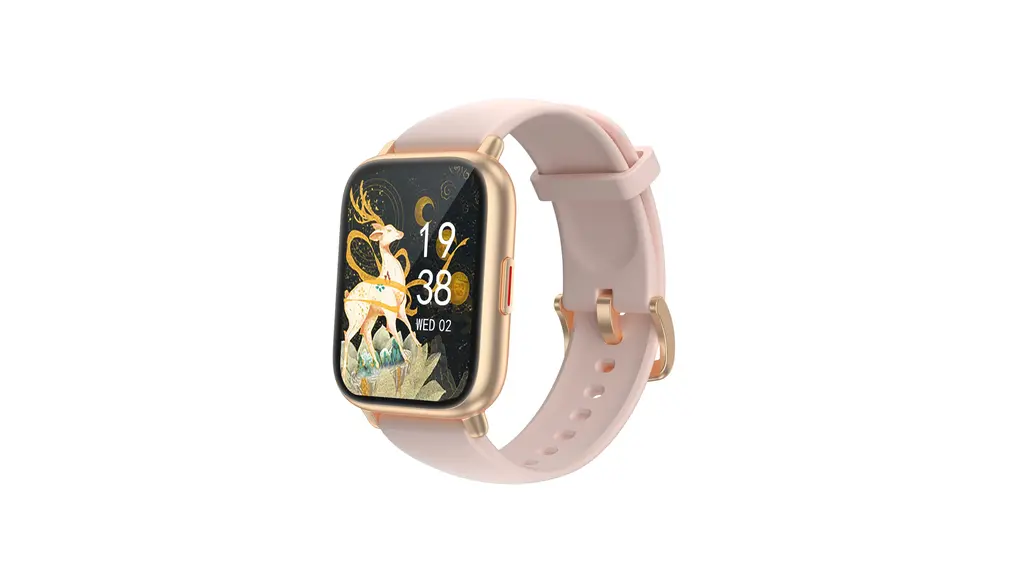 RUIMEN スマートウォッチ 通話機能付き レディース Smart Watch iPhone アンドロイド対応 日本語説明書 H1 (ピンク)