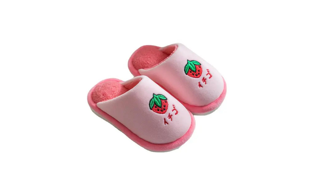 [Didabotak] スリッパ 子供用綿 キッズ 冬 暖かい滑り止めコットン 果物 可愛い 厚底スリッパ 室内 かわいい ルームシューズ 防寒 暖かい 柔らかくて快適 男女兼用