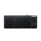 エレコム TK-FCM107XBK 有線コンパクトキーボード｜挿すだけで仕事がはかどる、薄型＆軽い打ち心地のシンプル名品