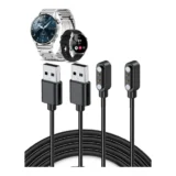 FOSMET QS40対応 充電ケーブル（第2世代）2本セット｜磁気でピタッと充電できるコンパクトなスマートウォッチ充電器