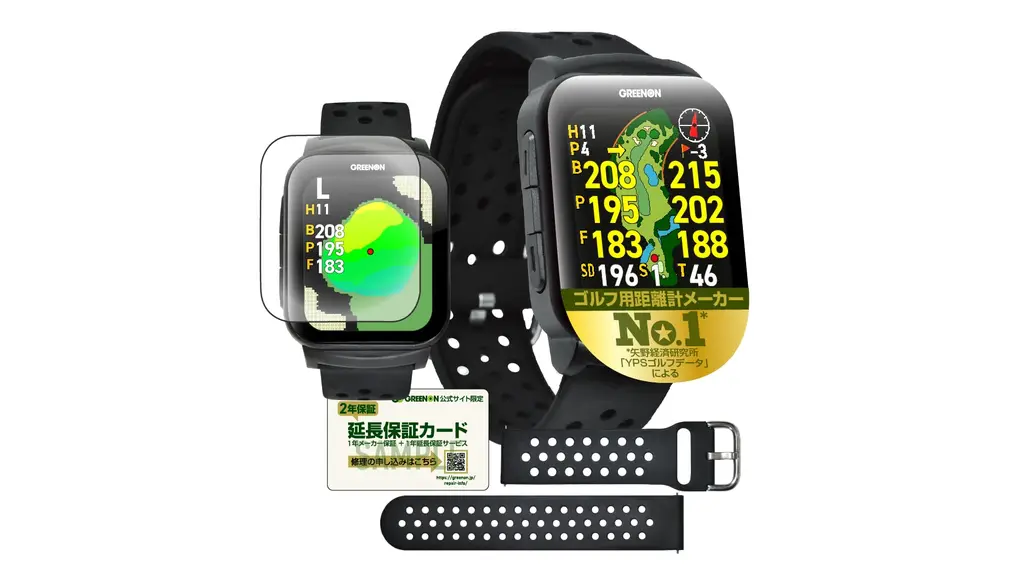 【Amazon.co.jp限定】GreenOn（グリーンオン）ザ・ゴルフウォッチ GS501 みちびきL１S対応 AMOLED（有機EL）高精細ディスプレイ THE GOLF WATCH GS501 (Amazon限定)
