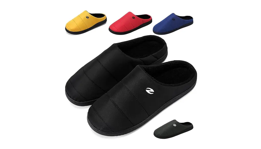 [Hanani] ルームシューズ メンズ レディース スリッパ 室内スリッパ コットンスリッパ 暖かい 黒 室内用 旅行用 軽量 滑り止め 暖かい 防寒 男女兼用