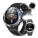 KOMOI スマートウォッチ【2025業界新登場 軍用規格】Bluetooth5.3通話×懐中電灯搭載｜日常を底上げする多機能モデル