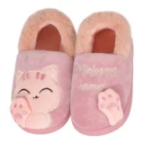 【KVbabby 猫スリッパ】足を入れた瞬間ぬくぬく｜踵付きで脱げにくい冬のもこもこルームシューズ