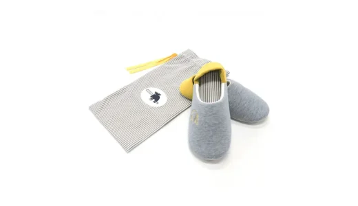 moz スリッパ袋付き L イエロー Y｜軽くてかわいい携帯ルームシューズ、バッグに忍ばせておきたい一足