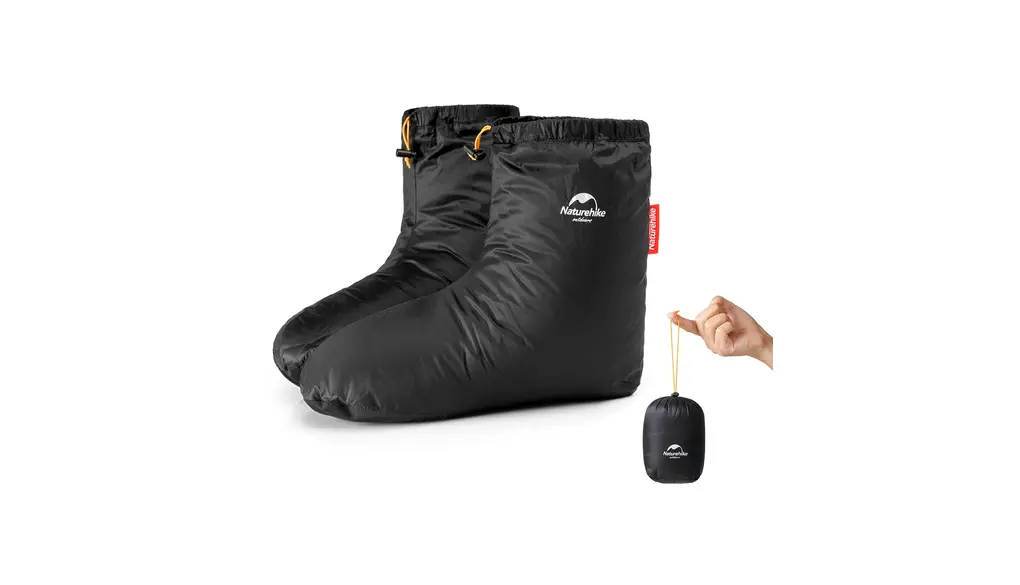 Naturehike シューズカバー ダウンシューズ ルームシューズ 防寒 あたたかい アウトドア用 テント内 キャンプ 泥避け 室内履き 秋冬 風防ぐ 超軽量 履きやすい 男女兼用 収納袋付き