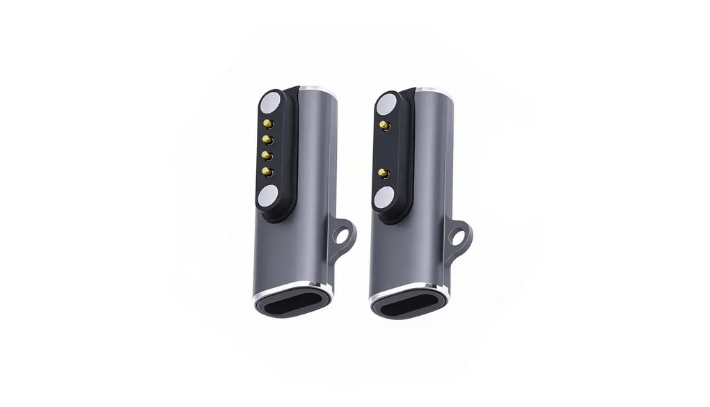 NFHK 2パック USB C からスマートウォッチ充電器 磁気充電アダプター ピッチ7.62mm 2ピン/4ピン スマートウォッチ/骨伝導ヘッドホン用