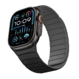 Sixmoat 両面リバーシブルストラップ Apple Watch対応｜磁気式でピタッと決まる、ブラック×グレーの快適バンド