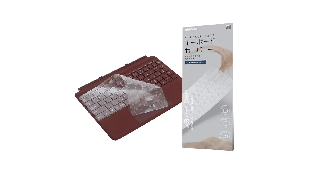マイクロソフト Surface Go 3 (2021年発売) / Go 2 / Go キーボードカバー (JISキーボード用) 極めて薄い 0.18mm 保護カバー キースキン 高い透明感 TPU材质 防水防塵カバー Digi-Tatoo SurfaceMate シリーズ
