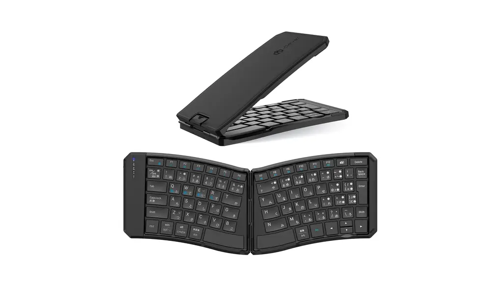 iClever キーボード Bluetooth 折りたたみ式 ワイヤレス エルゴノミクス 日本語配列 マルチペアリング 薄型 軽量 iphone ipad キーボード Type-C充電 静音 V字型 iOS/Windows/Android/Mac対応 コンパクト パソコン タブレット スマホ用 ブラック FoldMate Ergo