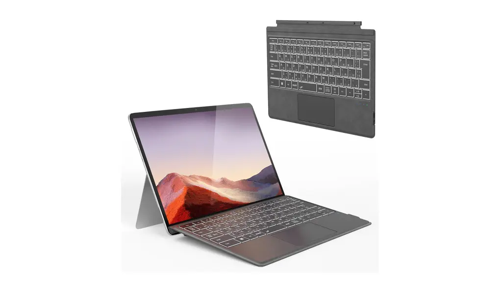 Omikamo Surface Pro キーボード ワイヤレス Surface Pro 3/4/5/6/7/7+対応 JIS標準日本語配列 サーフェス プロ キーボードBluetooth 5.3 トラックパッド付き Typ-C充電式 カバー兼用 薄型 軽量 日本語取扱説明書