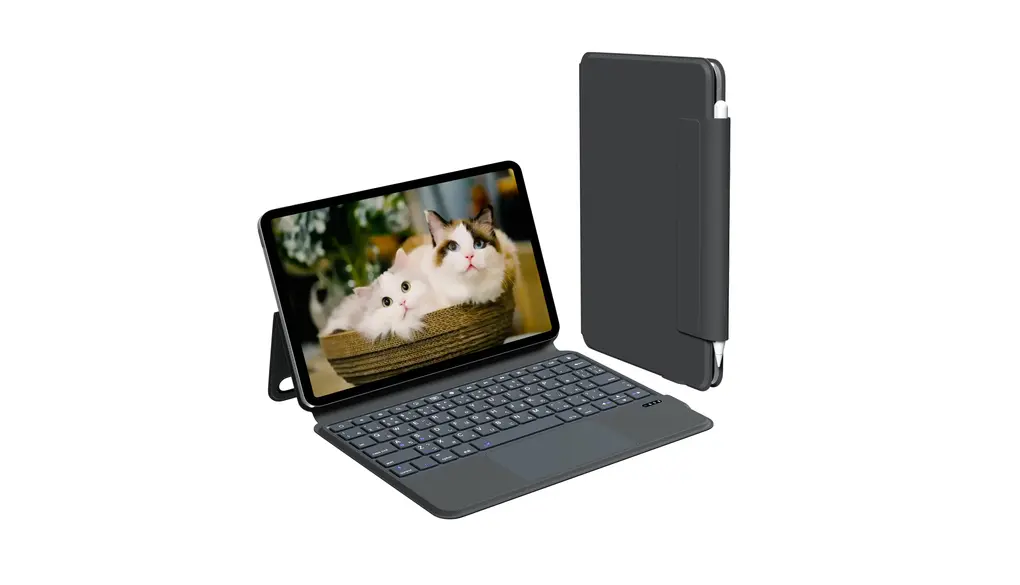 iPad 10世代/11世代 A16用 キーボード付きケース Rucceko 一体型 磁気吸着 大きい高精度タッチパッド付き JIS日本語配列 bluetooth 5.3 キーボード ワイヤレス 2台のiOSデバイス切り替え可能 省エネ オートスリープ ブルートゥース keyboard マルチタッチ ロック可能 アイパッド タブレット 超薄型 グレー