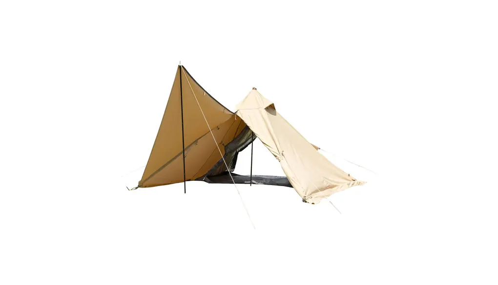 BUNDOK(バンドック) ソロ ティピー 1 TC BDK-75TC 【1人用】 カーキ色 ワンポール テント 混紡綿 フルクローズ スカート巻き上げ式/フロント ウォール