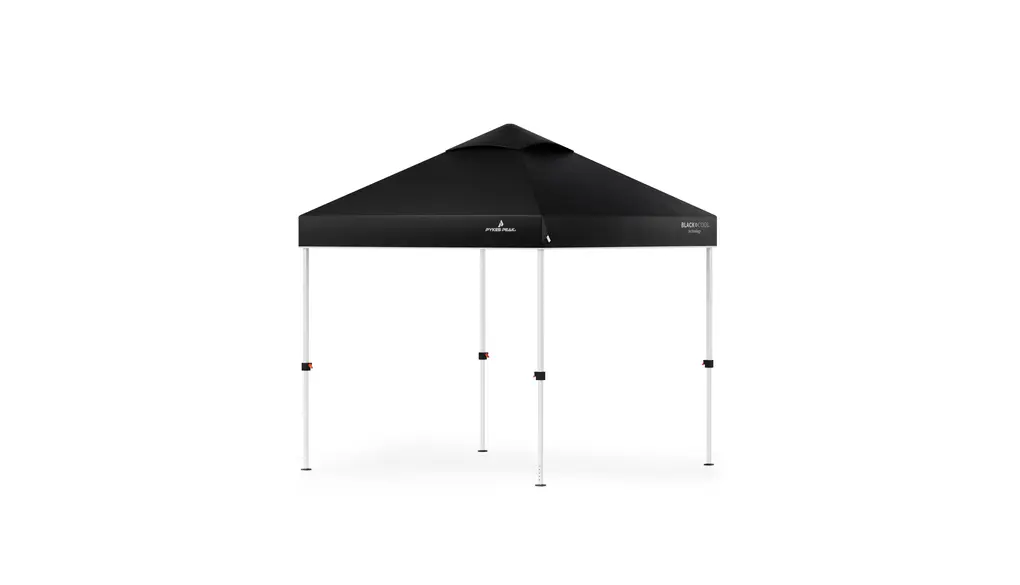 PYKES PEAK (パイクスピーク) ワンタッチ タープテント 2m×2m 大型 【 組み立て簡単 ブラックコーティング UVカット 99.99% 遮光 高耐水加工 風抜けベンチレーション 4段階調整 】 紫外線カット 日除け 日よけ キャンプ アウトドア イベント BLACKCOOL タープ テント (ブラック)