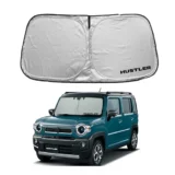ハスラー専用サンシェードで夏の車内が変わる｜SAWAKAKIのロゴ付き日よけ
