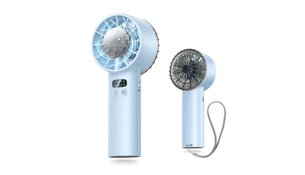 【2026年夏新登場 -25℃瞬間冷却】 ハンディファン 冷却プレート 手持ち扇風機 携帯扇風機 冷却ファン 6000mAh大容量 卓上 せんぷうき 静音 強力 小型 大風量 100無階段風量調節 接触冷感 クーラー機能 Type-C急速充電 ストラップ付き LEDディスプレイ 持ち運び便利 熱中症対策 アウトドア 暑さ対策 母の日 ギフト (ブルー)