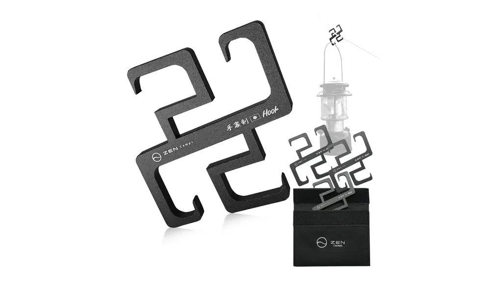 ZEN Camps 手裏剣フック ロープフック ロープハンガー 引掛けフック S字フック キャンプ テント タープ キャンプ アウトドア