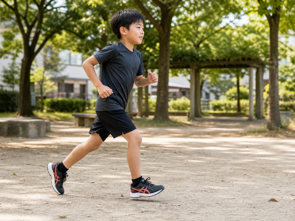 PATRIOT 13 GSで公園を走る子ども