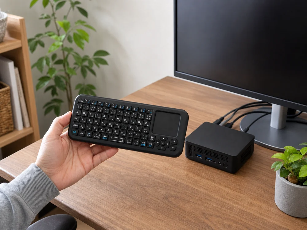 ミニPCのセットアップに使うEwinミニキーボードのイメージ